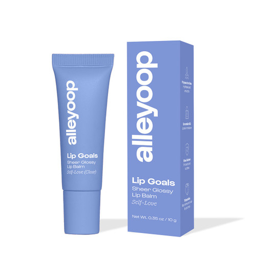 alleyoop - Lip Goals Sheer Glossy Lip Balm Self-Love Clear 0.35 oz.