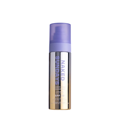 NAKED SUNDAYS - Golden Glow Shimmer Mist Sunscreen Top Up Spray SPF50 2.5 oz.