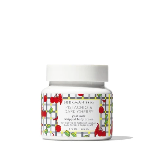 BEEKMAN 1802 - Pistachio and Dark Cherry Goat Milk Whipped Body Cream 8 oz.