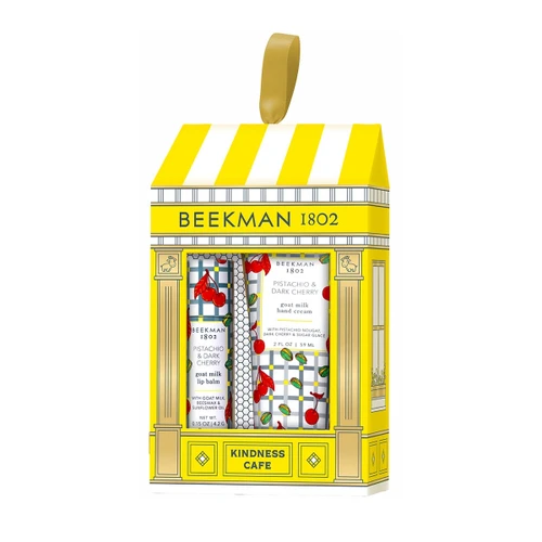 BEEKMAN 1802 - Hand Cream and Lip Balm Set Pistachio and Dark Cherry