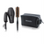 BROCCHI - Boar Hair Styling Round Brush, Mini Travel Size Hair Dryer,  and Waterproof Travel Bag Set