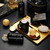 Lovery - Deluxe Noir Bath and Body Kit with 24 Karate Gold Bath Bombs - Relaxing Spa Bag