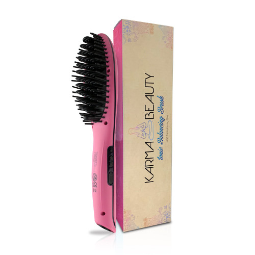 KARMA BEAUTY Ionic Hair Straightening Brushes w/ Digital Screen Beauty Bridge