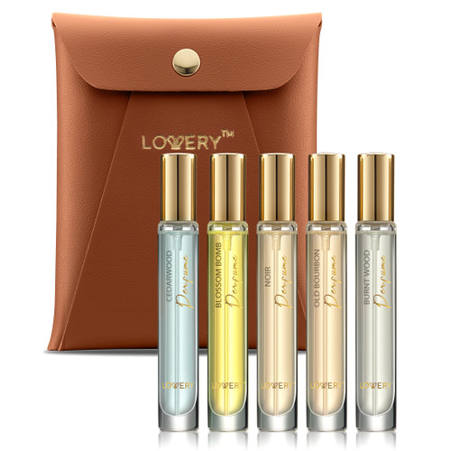 Lovery - Luxe Perfume Set for Men, 6pc Woody Scented Colognes, Eau