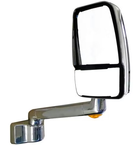 715472 Velvac RV Motorhome Chrome Passenger Mirror 9" Radius Base, 17" Arm with Turn Signal
