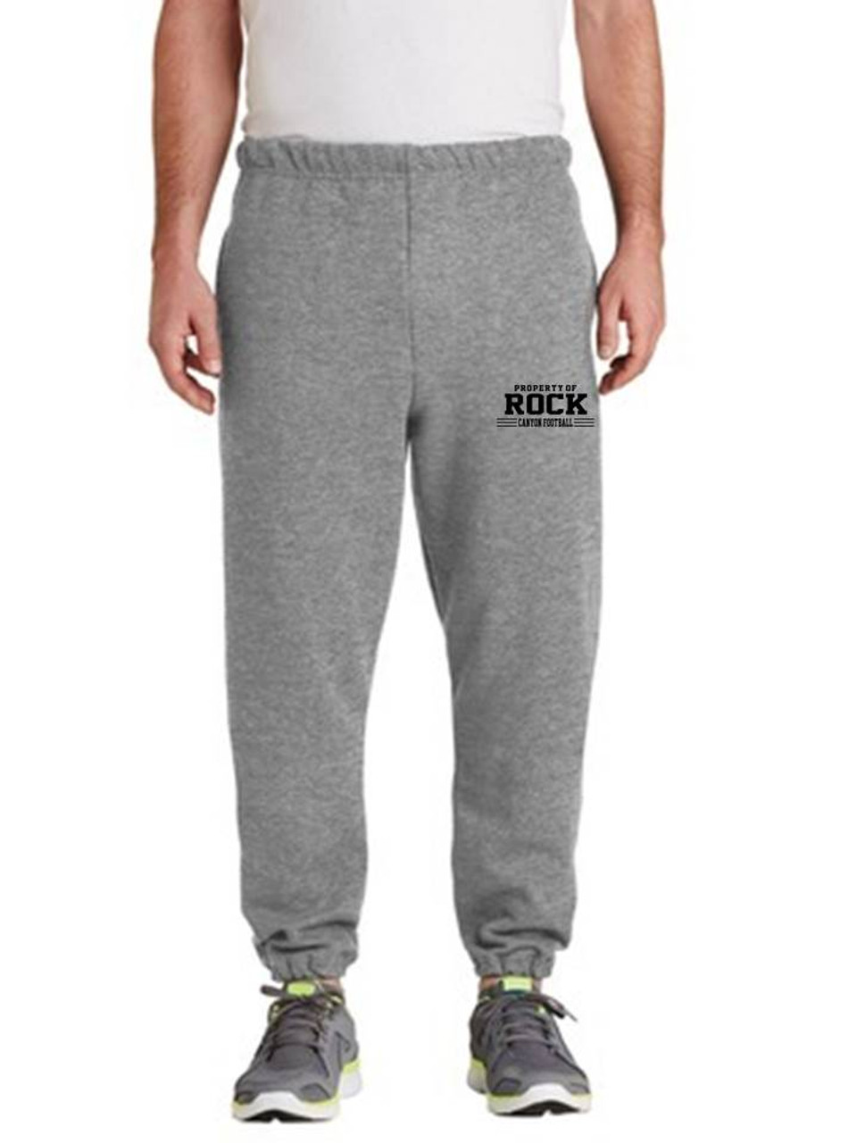 Camp Gray Sweatpants with Pockets Jerzees Super Sweats - Rock