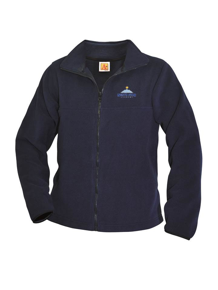 Navy Zip-Front Fleece Jacket - North Star - Educational Outfitters