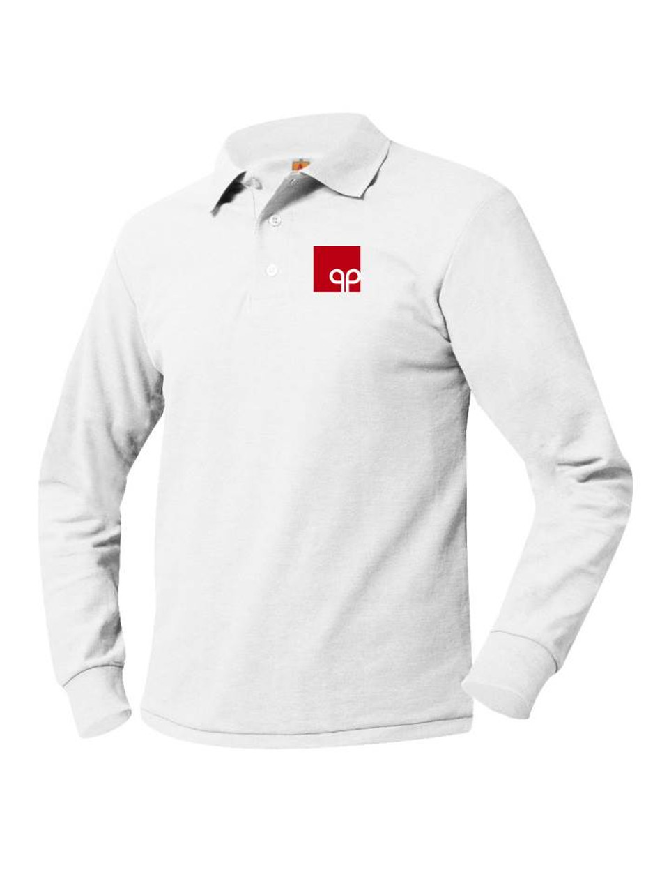 White Pique Knit Long Sleeve Polo Shirt - with PPA Logo - Educational  Outfitters - Denver