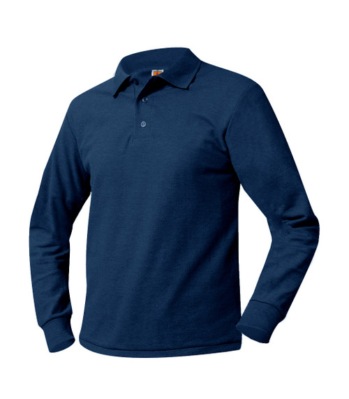 Pique Long Sleeve Polo Shirt - Academy Charter