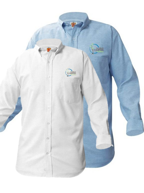 Co-Ed Long Sleeve Oxford Shirt - World Compass