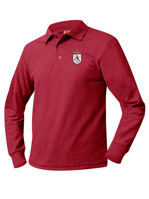 Pique Texture Long Sleeve Polo Shirt - All Souls