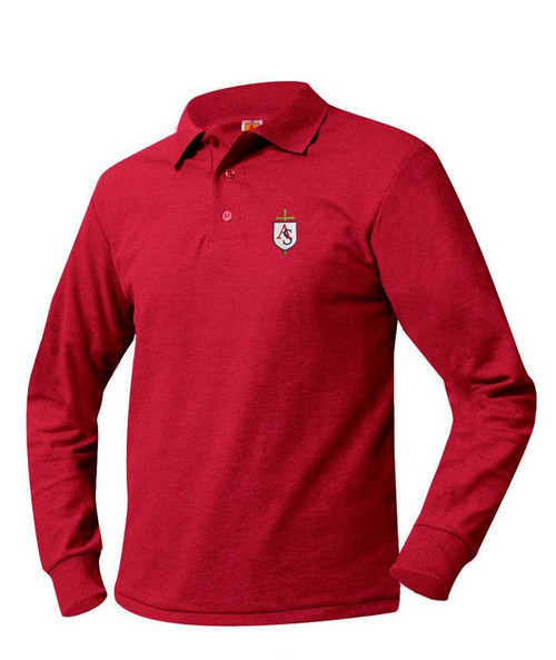 Pique Texture Long Sleeve Polo Shirt - All Souls