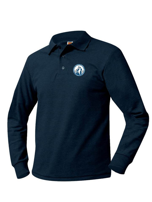 Pique Long Sleeve Polo Shirt - Pinnacle
