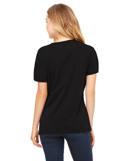 Ladies V-Neck School Jersey - Black