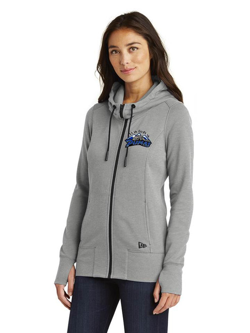 Women's Outerwear Tri-Blend Full Zip Hooded Jacket - w/Peak to Peak Embroidery