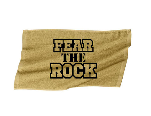 *Fear the Rock* Rally Towel in Vegas Gold - RC Football