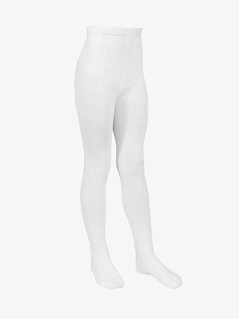 Girls Flat Knit Tights - White
