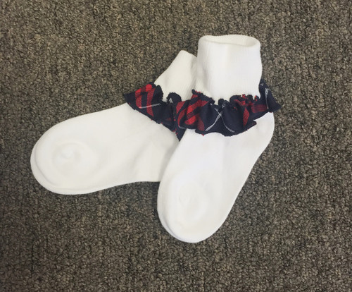 Ruffle Sock in Plaid 94