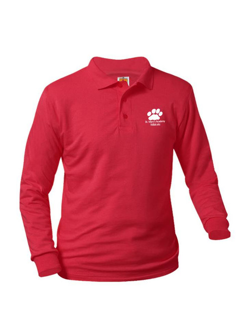 Jersey Long Sleeve Polo Shirt - St. Mary's Academy