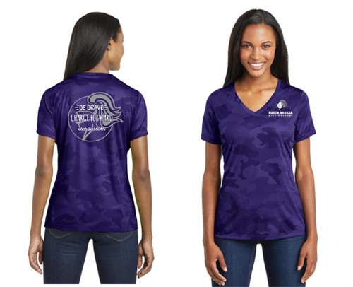 Sport-Tek® Ladies CamoHex V-Neck Tee - North Arvada Middle School