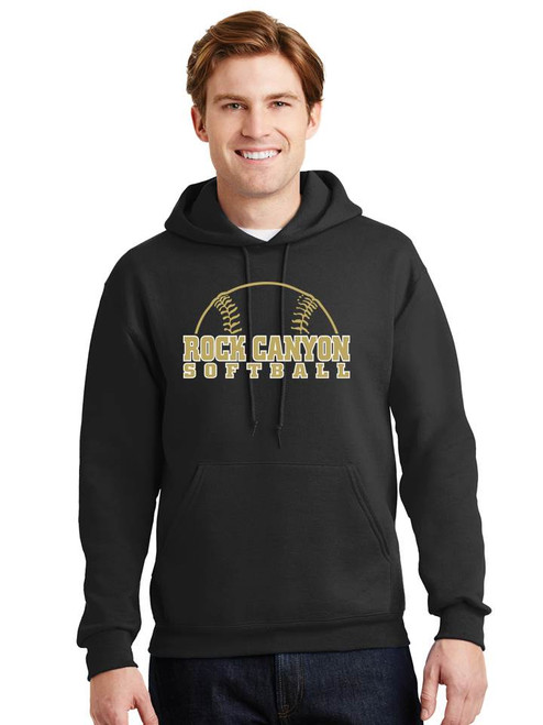 Jerzees Pullover Hoodie w/RC Softball Screen Print