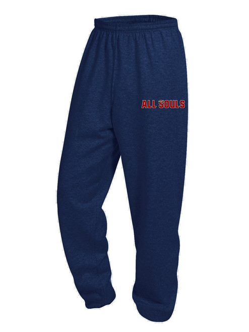 Fleece Navy Pull-On Sweat Pants - All Souls
