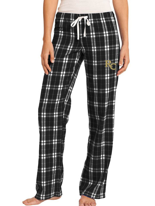 Black/White Juniors Flannel Pants - RC Volleyball