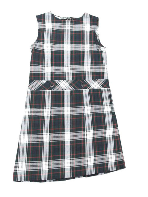 Girls Jumper - Drop Waist - Plaid 50