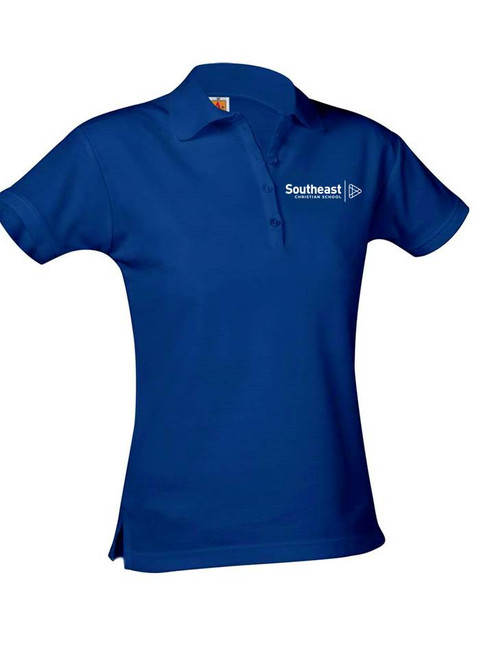 Pique Girls Short Sleeve Polo w/Southeast Christian Logo