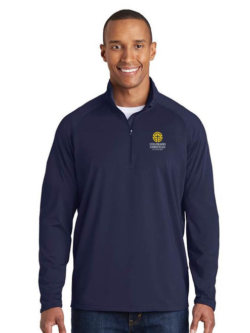 Men's 1/4 Zip Smooth Pullover with embroidered CCA
