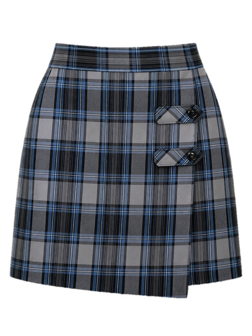 6-8th Grade Girls Skort - 2 Button Tabs in Plaid 47