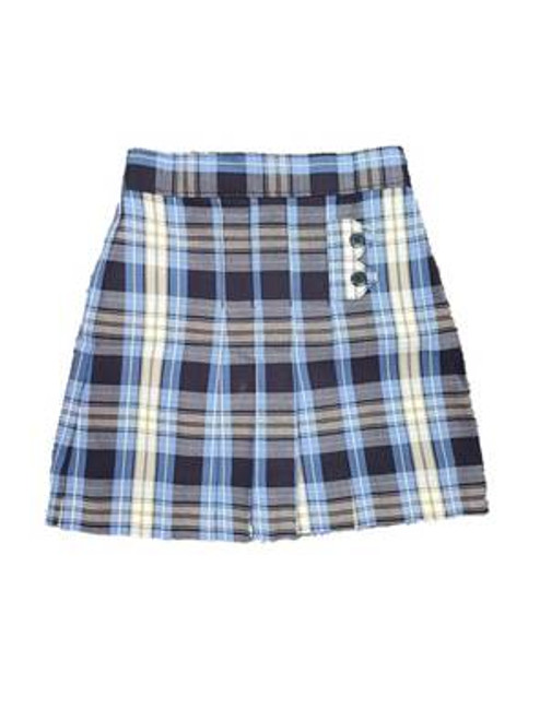 Girls Skort - Two Tab w/Pleats - Plaid 76