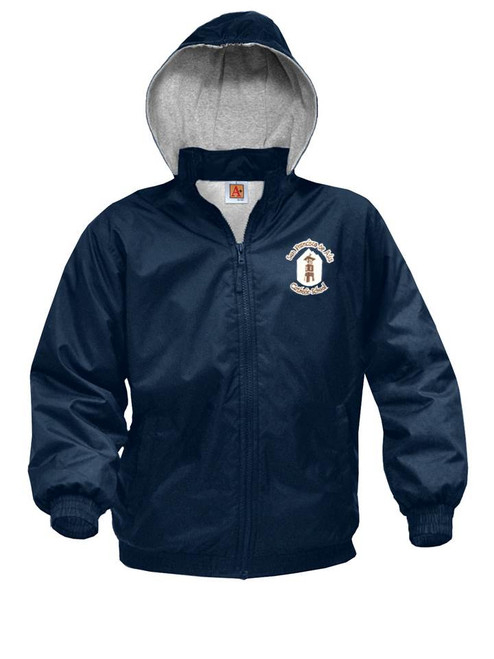 Navy Lined Nylon Wind Jacket - San Fran de Asis