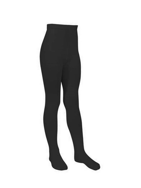 Girls Flat Knit Tights - Black