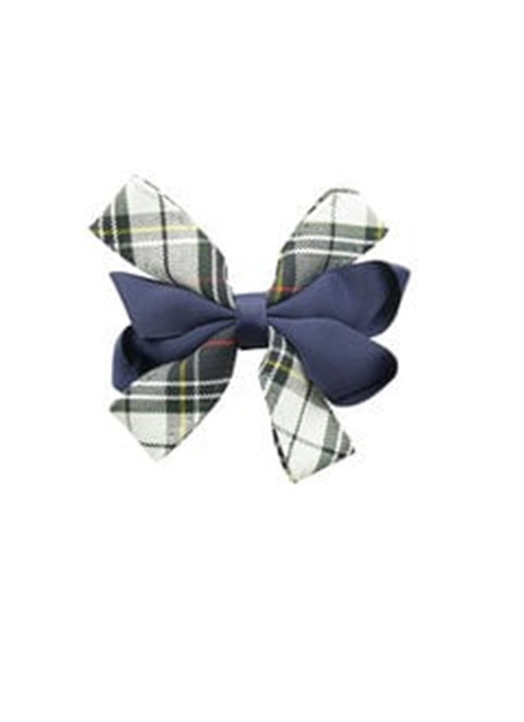 Marymount Plaid 8B Hair bow Carnival 8 loop