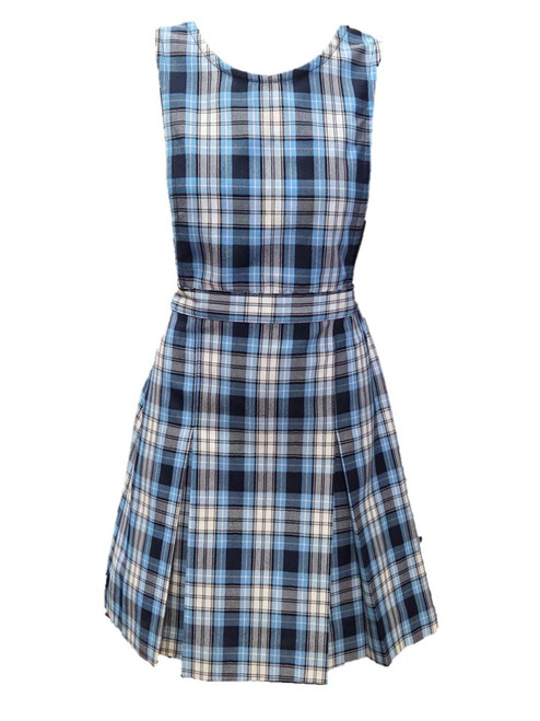 K-3rd Grade Only. Plaid 686 RR - Girls Jumper -10 Pleat skirt with pinafore top