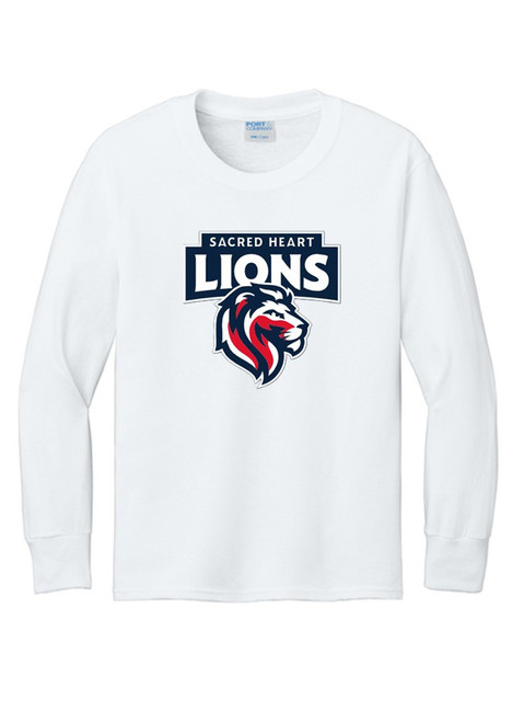 6-8th Grade - White PE Long Sleeve - Sacred Heart of Jesus
