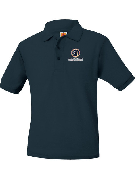 American Academy - Pique Textured Short Sleeve Polo Shirt