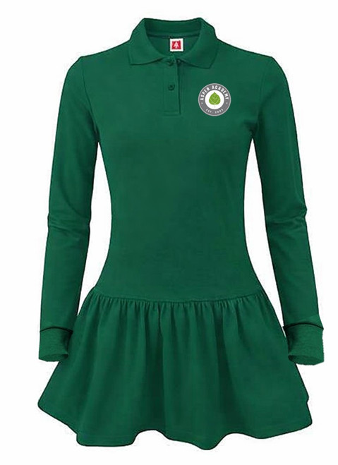 Girls Long Sleeve Polo Dress - Aspen