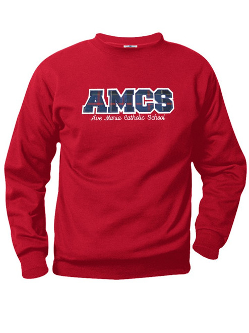 PreK-5th Grade - Crewneck Sweatshirt - Ave Maria Tackle Twill