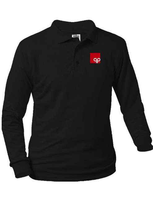 Formal Day Black Jersey Long Sleeve Polo Shirt - PPA