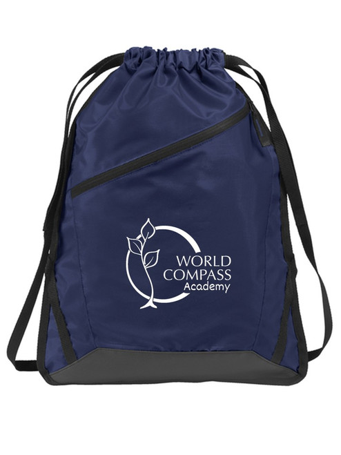 Cinch Bag - Zip-It Cinch Bag - World Compass