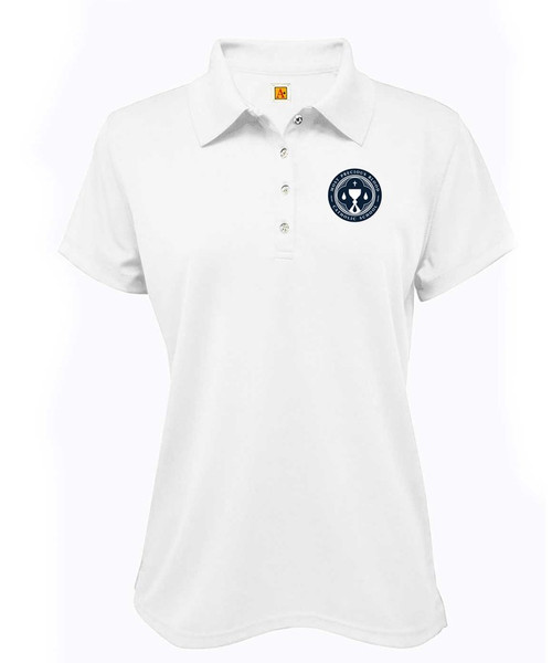 Girls White Performance Dri-Fit Short Sleeve Polo - Most Precious Blood