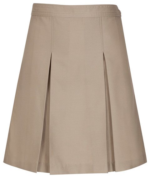 Skirt - Center Box Pleat - Khaki or Navy - Educational Outfitters