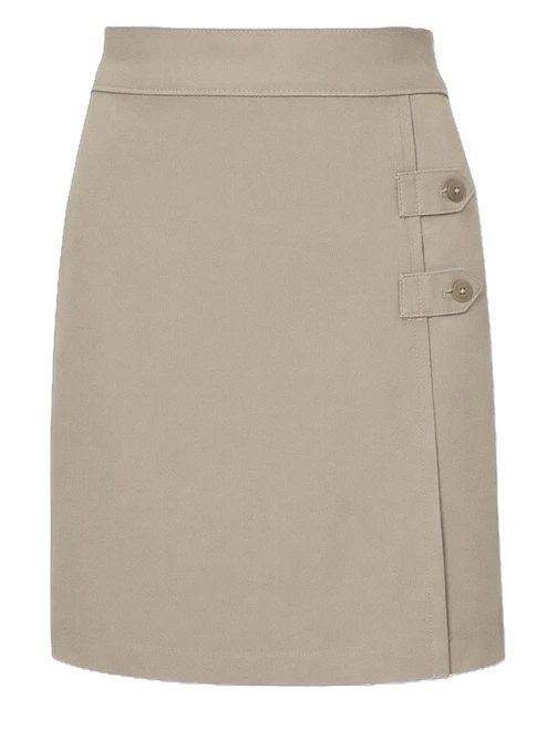 Skort - 2 Button Tabs - Khaki or Navy