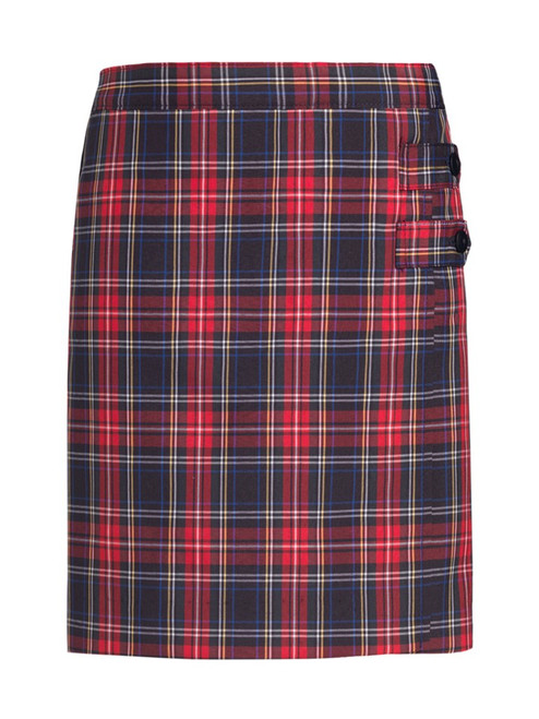 Girls Skort - 2 Button Tabs in Plaid 56