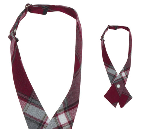 Girls Crossover Tie Plaid 91