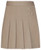 Girls Skort - Two Tab w/Pleats - Khaki