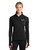 Women's Long Sleeve Smooth Texture 1/4 Zip - w/Peak To Peak Embroidery