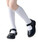 Cable Knee Hi Socks-White, Navy or Black